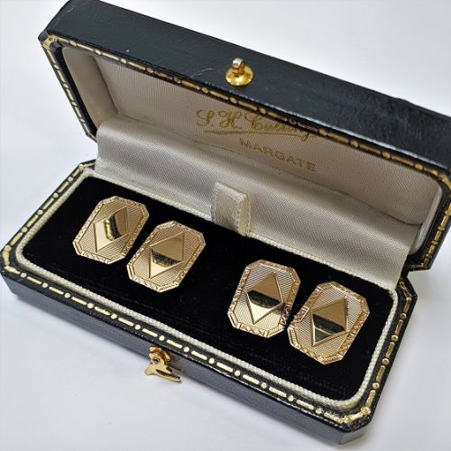 Cuttings Jewellers and Pawnbrokers, antique stunning earrings in box.