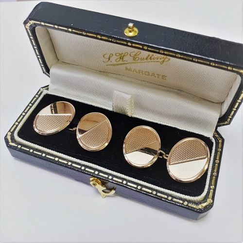 Cuttings Jewellers and Pawnbrokers, luxury antique gold cufflinks.