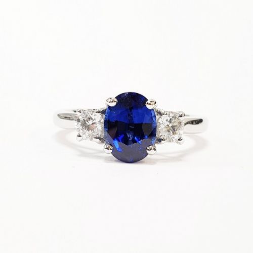 Cuttings Jewellers and Pawnbrokers, ring sapphire blue silver diamond luxury womens